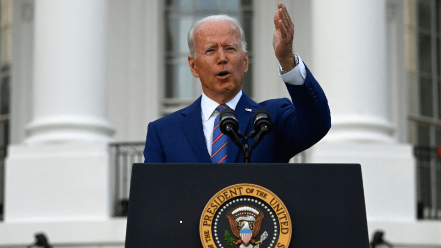 President Biden delivers his Fourth of July remarks outside the White House