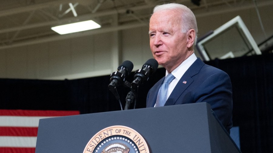 President Biden touts his infrastructure proposal during a trip to Illinois