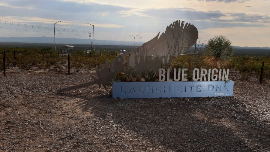 The Blue Origin launch site