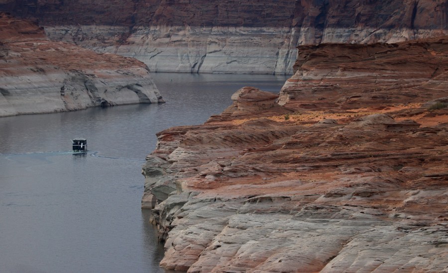 lake powell lake mead reservoirs lowest water levels record drought heat climate change west country utah arizona colorado river water supply