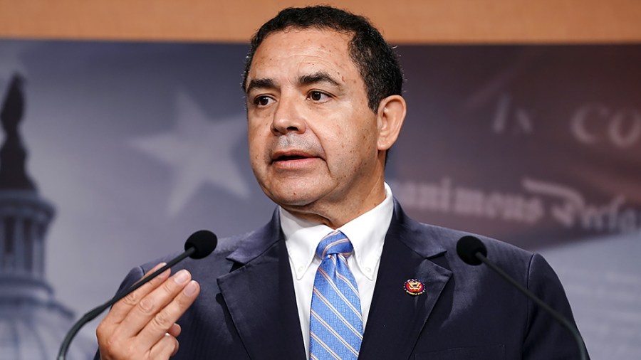 Rep. Henry Cuellar’s (D-Texas) addresses reporters about the immigration situation in his district with Sen. Lindsey Graham (R-S.C.) at a press conference o Friday, July 30, 2021.