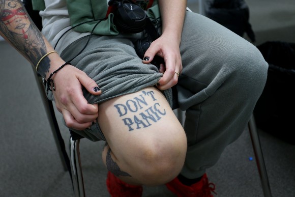 Don't panic tattoo