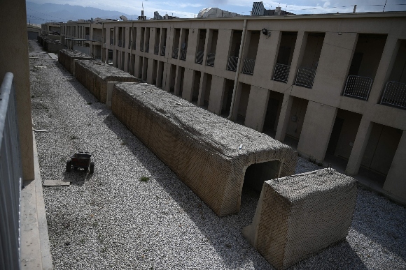 Safety bunkers inside the Bagram US air base