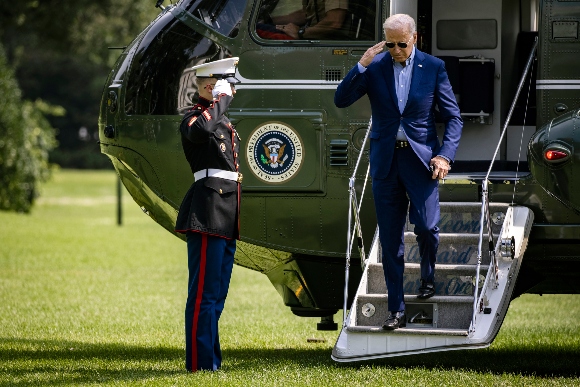 President Biden exits Marine One