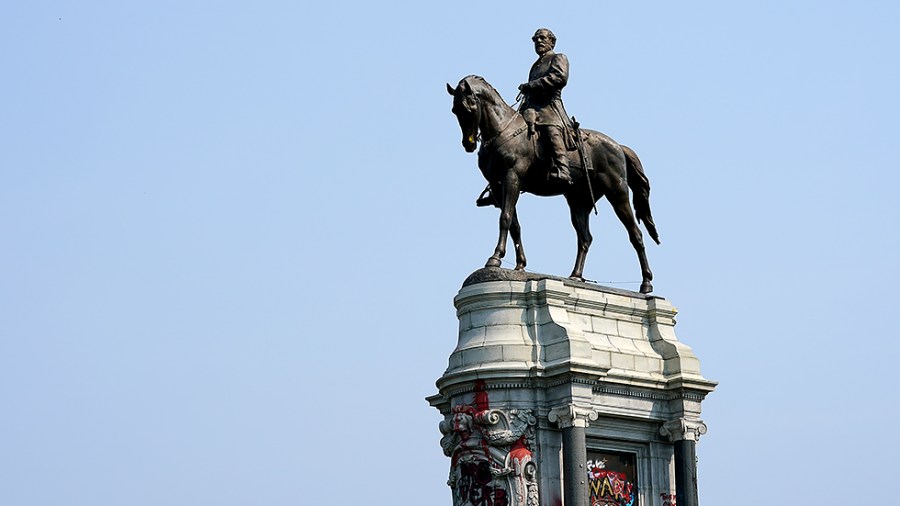 The Robert E. Lee Memorial in Richmond, Va., is seen on Thursday, July 29, 2021.