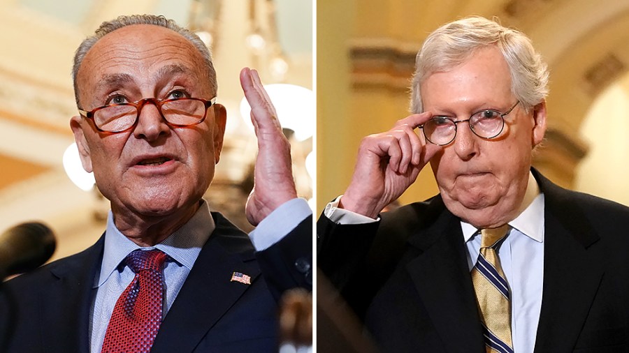 Majority Leader Charles Schumer (D-N.Y.) and Minority Leader Mitch McConnell (R-Ky.)