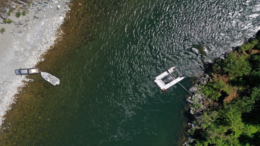 Aerial shot of the Klamath River