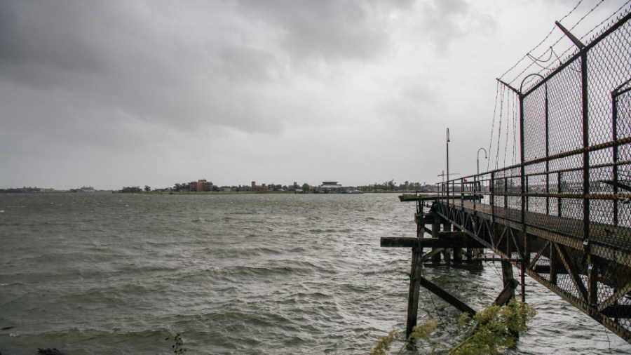 The Mississippi River is seen in New Orleans