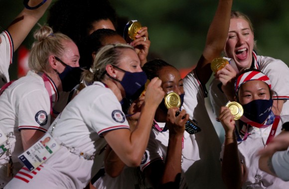 Team USA at the closing ceremonies