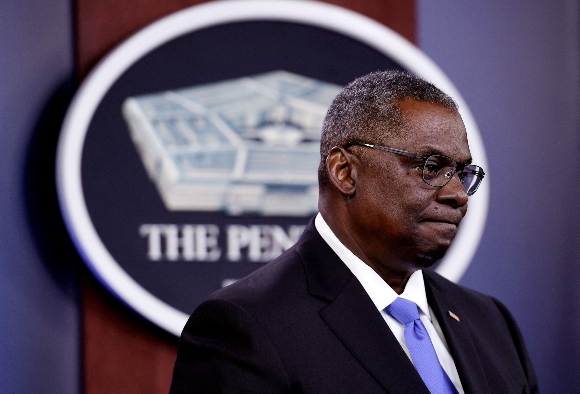 US Defense Secretary Lloyd Austin holds a press conference at the Pentagon