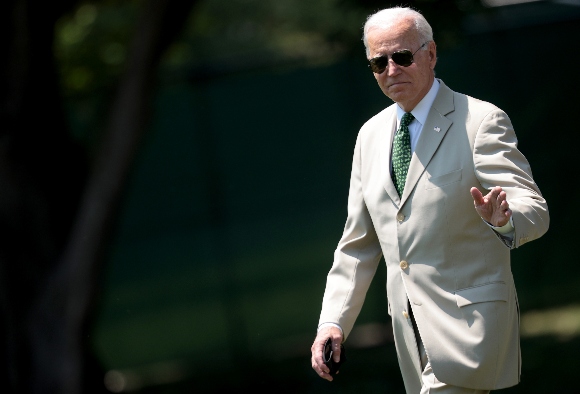 President Joe Biden departs the White House