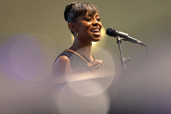 Cuyahoga Councilwoman and congressional candidate Shontel Brown speaks at rally