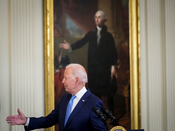 President Joe Biden speaks at White House