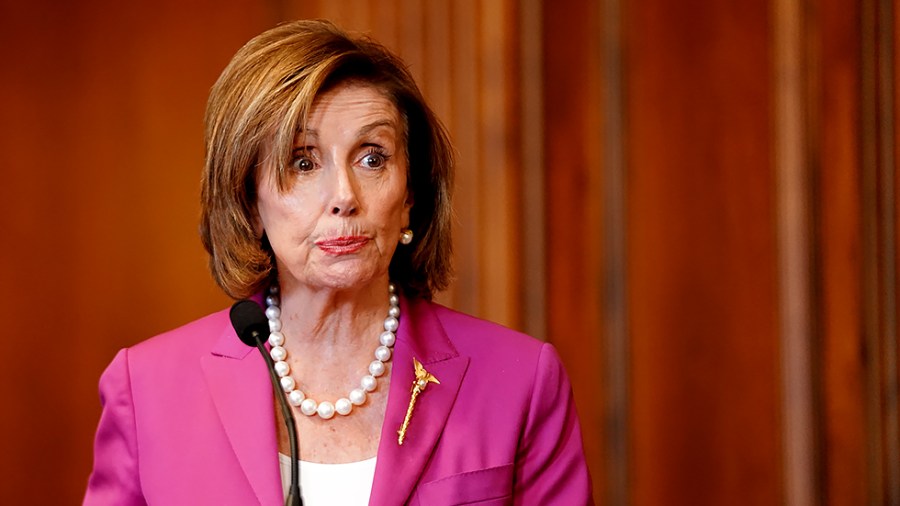 Speaker Nancy Pelosi (D-Calif.) speaks prior to enrolling the VOCA Fix to Sustain the Crime Victims Fund Act on Wednesday, July 21, 2021.