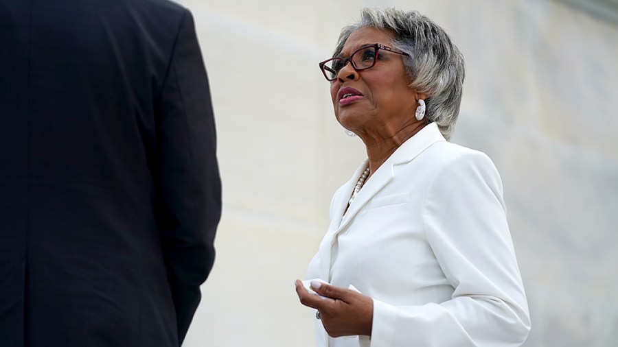 Rep. Joyce Beatty (D-Ohio) is seen outside the House Chamber as the House conducts the first votes of the week on Monday, July 19, 2021.