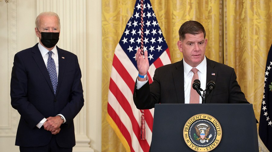 President Biden with Labor Secretary Marty Walsh