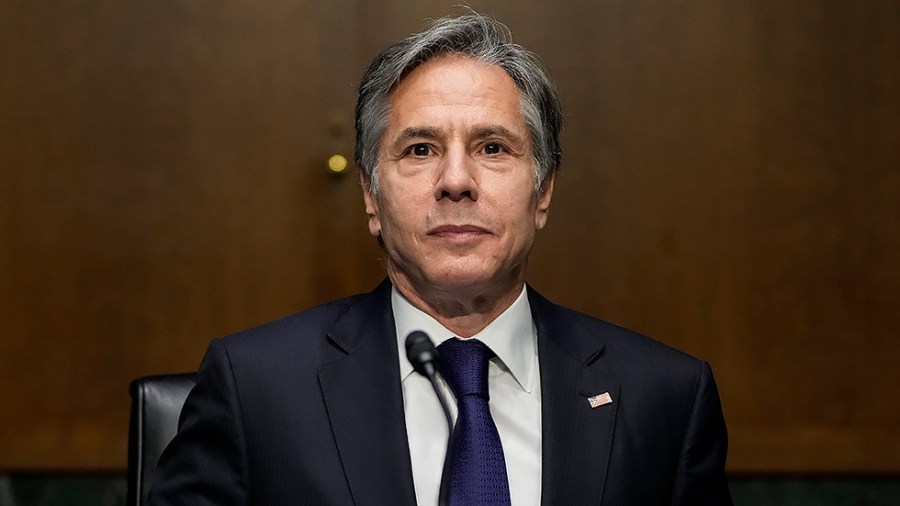 Secretary of State Antony Blinken arrives for a Senate Foreign Relations Committee hearing on September 14, 2021. Blinken was questioned about the Biden administration's handling of the U.S. withdraw from Afghanistan.