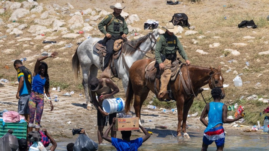 Border patrol agents in Del Rio, Texas