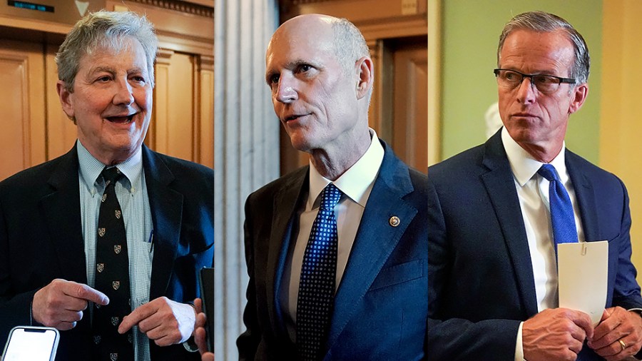 Sens. John Kennedy (R-La.), Rick Scott and John Thune (R-S.D.)