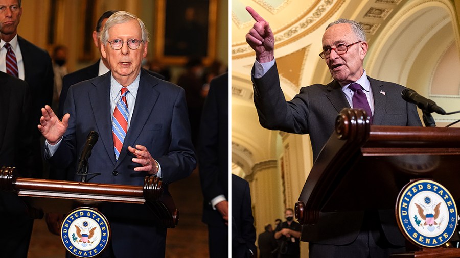 Minority Leader Mitch McConnell (R-Ky.) and Majority Leader Charles Schumer (D-N.Y.)