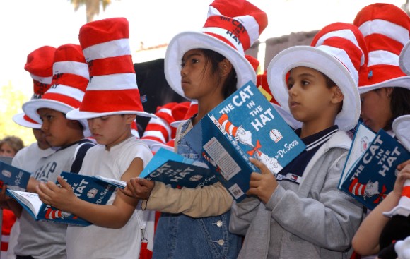 Cat in the Hat reading