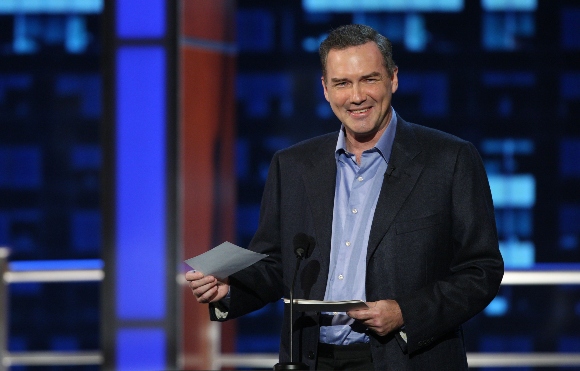 Comedian Norm Macdonald on stage at the "Comedy Central Roast Of Bob Saget"