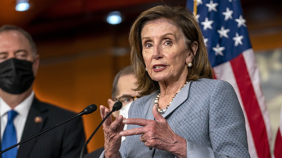 Speaker Nancy Pelosi (D-Calif.) speaks during a press conference on Tuesday, September 21, 2021.