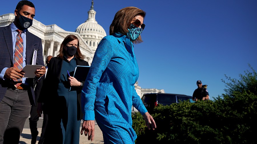 Speaker Nancy Pelosi (D-Calif.) arrives for press a press conference on Friday, September 24, 2021 to discuss the Women's Health Protection Act prior to the vote.