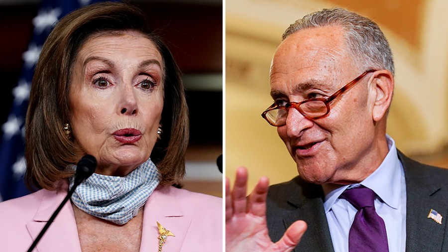 Speaker Nancy Pelosi (D-Calif.) and Majority Leader Charles Schumer (D-N.Y.)