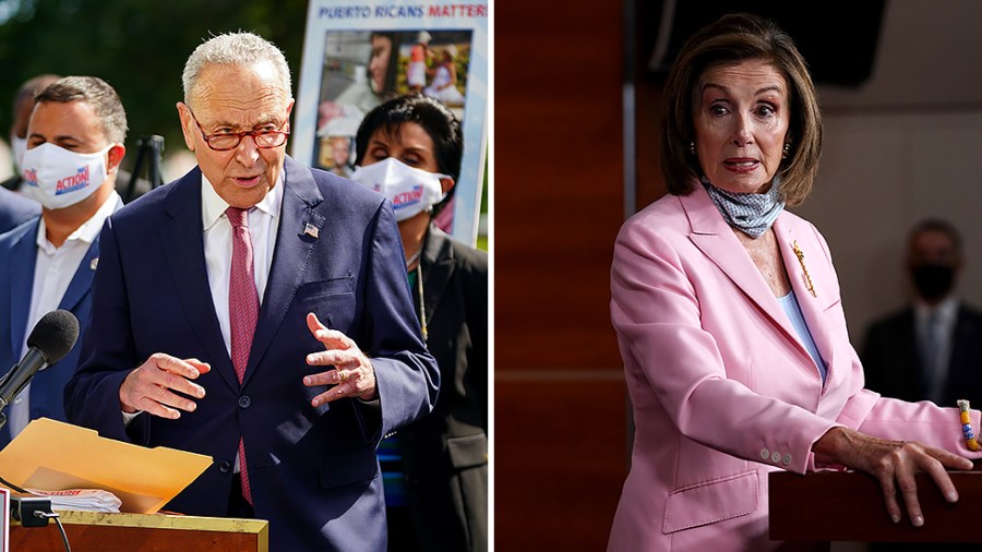 Majority Leader Charles Schumer (D-N.Y.) and Speaker Nancy Pelosi (D-Calif.)