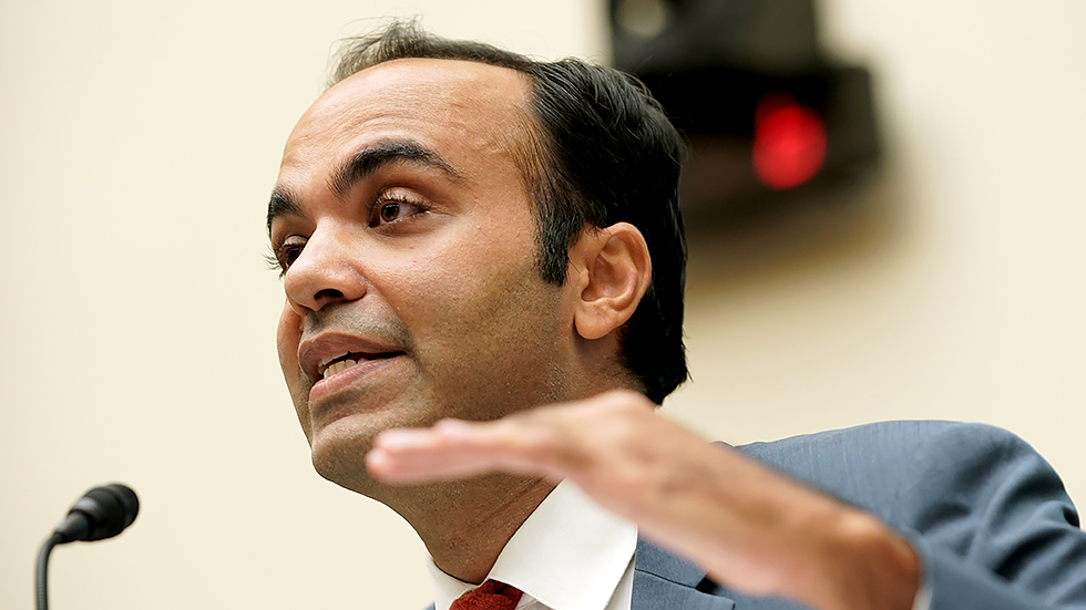 Consumer Financial Protection Bureau Director Rohit Chopra gives an opening statement during a House Financial Services Committee hearing to discuss the semi-annual report of the bureau on Wednesday, October 27, 2021.