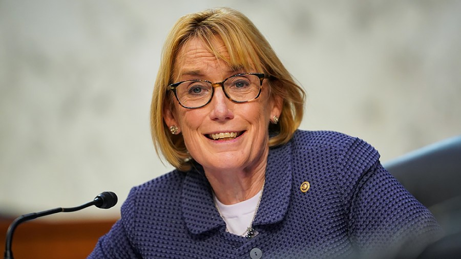 Sen. Maggie Hassan (D-N.H.) is seen during a Senate Health, Education, Labor, and Pensions Committee hearing to discuss reopening schools during Covid-19 on Thursday, September 30, 2021.