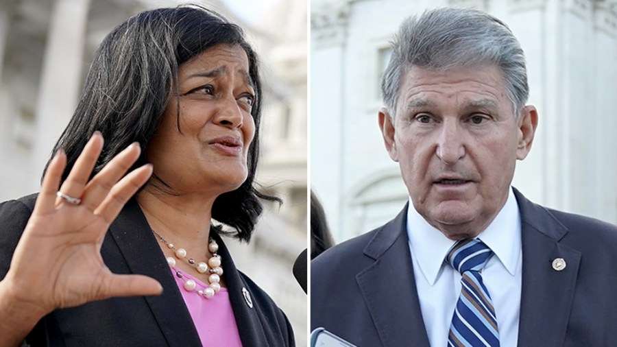 Pramila Jayapal and Joe Manchin