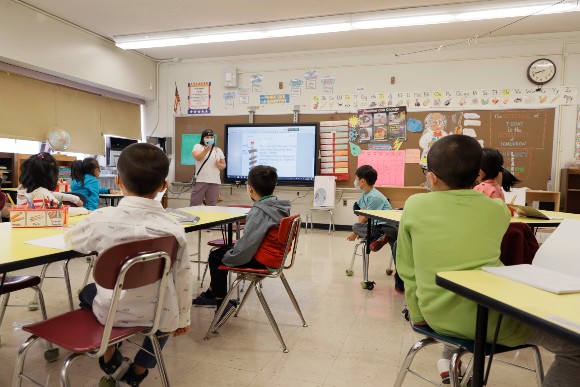 Kids in a classroom