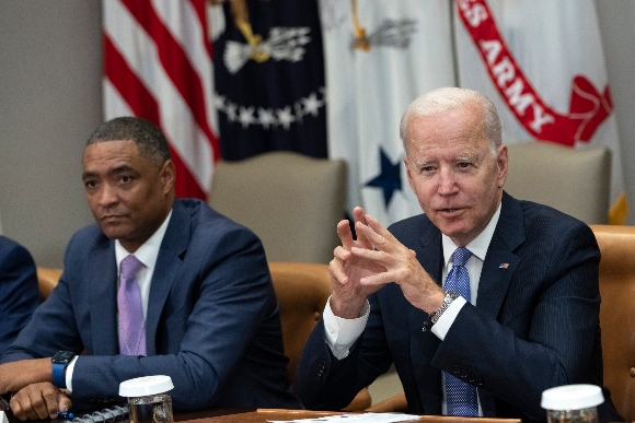 Cedric Richmond and President Biden