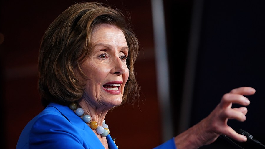 Speaker Nancy Pelosi (D-Calif.) addresses reporters during her weekly press conference on Tuesday, October 12, 2021.