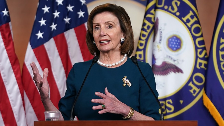 Speaker Nancy Pelosi (D-Calif.) addresses reporters during her weekly press conference on Thursday, October 28, 2021.