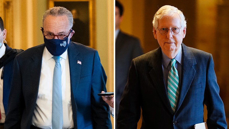 Majority Leader Charles Schumer (D-N.Y.) and Minority Leader Mitch McConnell (R-Ky.)