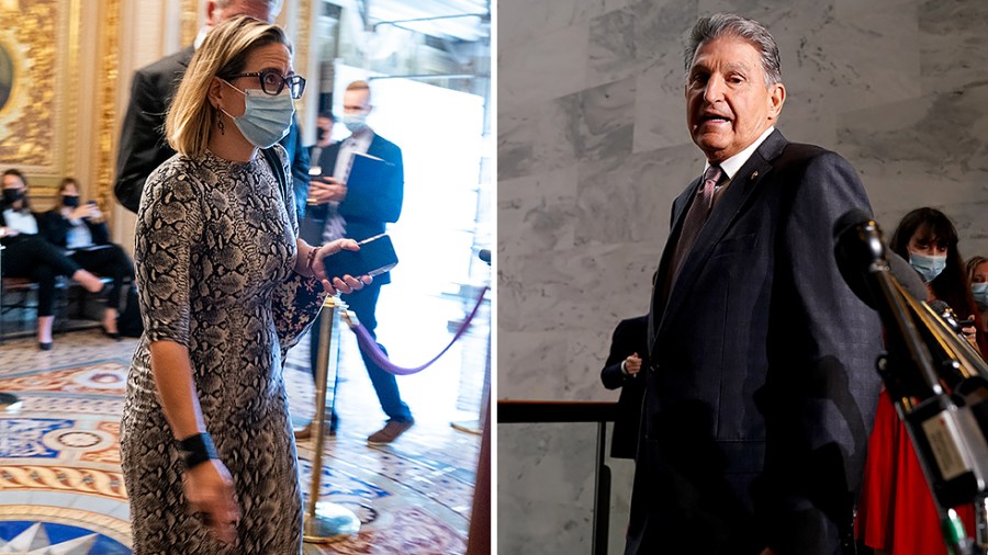 Sens. Kyrsten Sinema (D-Ariz.) and Joe Manchin (D-W.Va.)