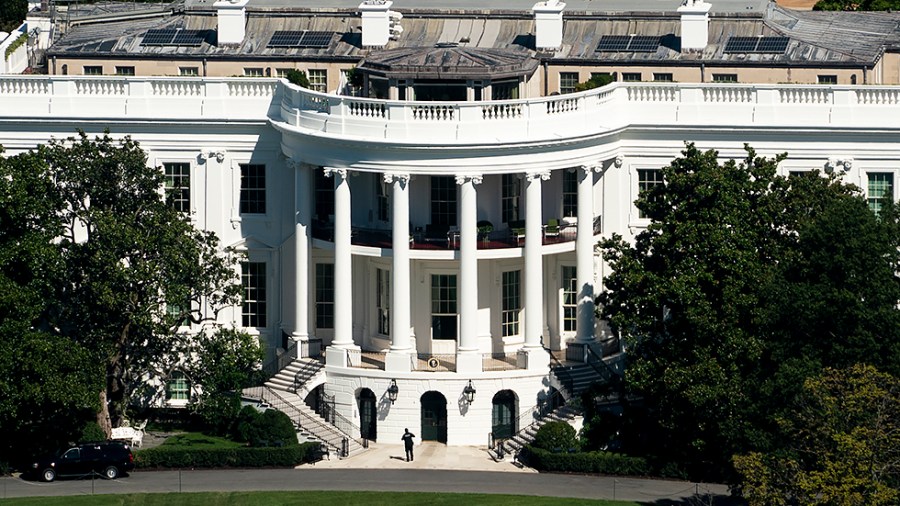 The White House is seen from the Washington Monument on Friday, September 24, 2021.