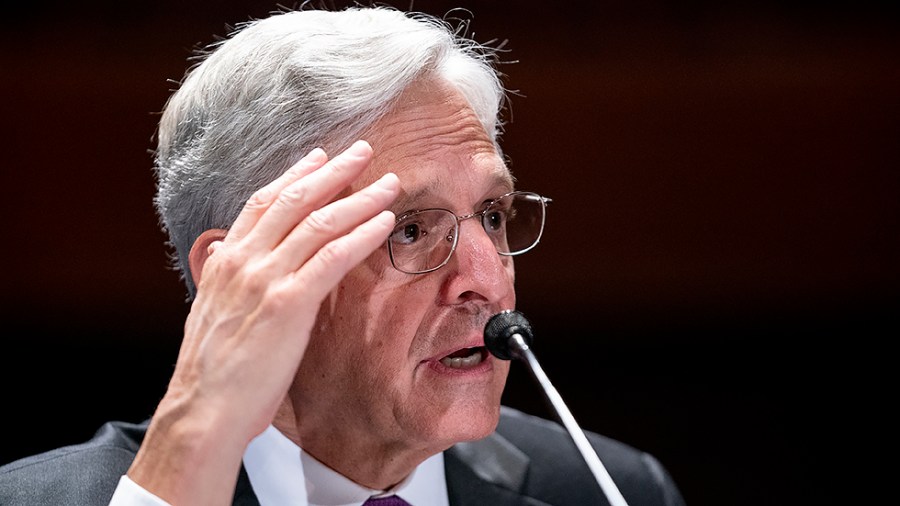 Attorney General Merrick Garland testifies during a House Judiciary Committee oversight hearing of the Department of Justice on Thursday, October 21, 2021.