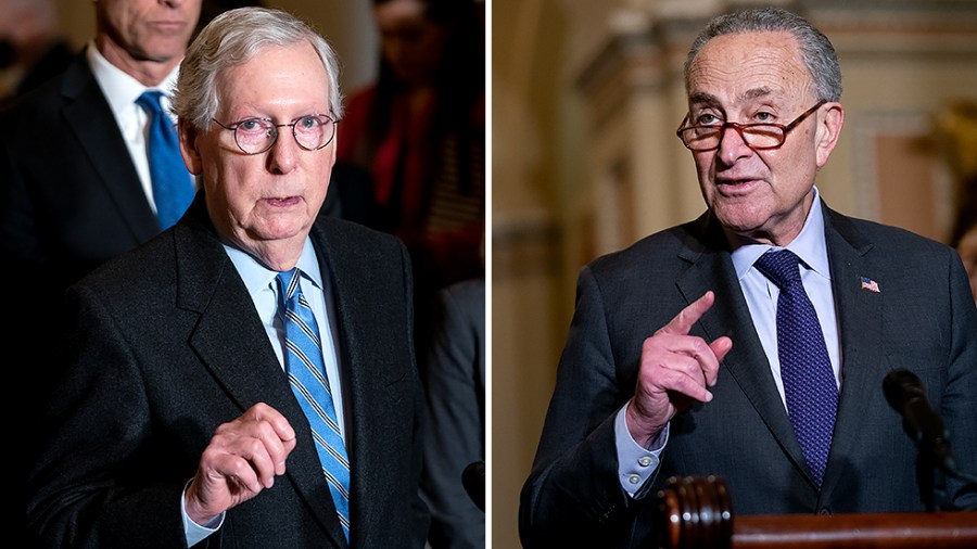 Minority Leader Mitch McConnell (R-Ky.) and Majority Leader Charles Schumer (D-N.Y.)