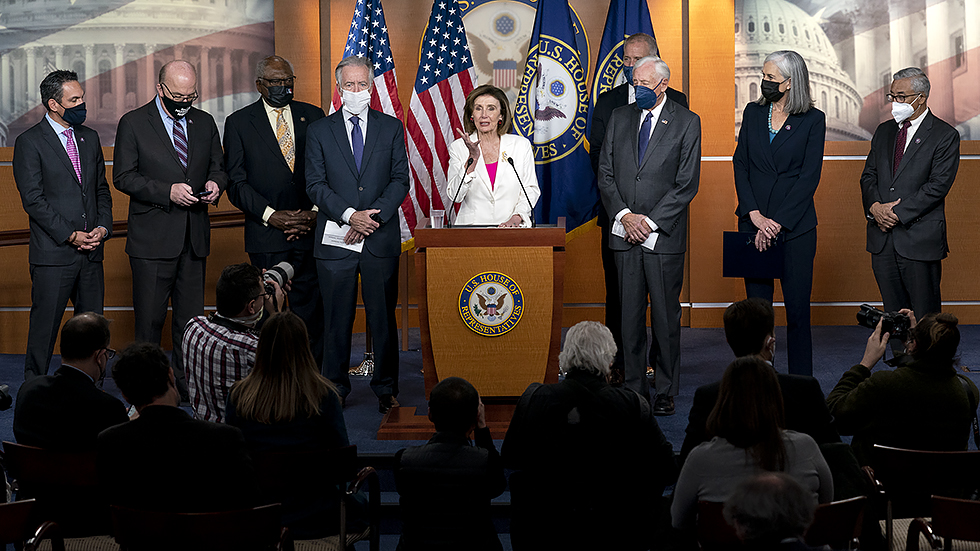 Speaker N Pelosi (D-Calif.) addresses reporters during a press conference on Friday, November 19, 2021 after the Build Back Act vote.