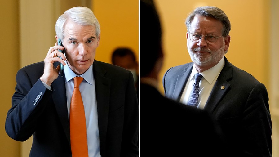 Sens. Rob Portman (R-Ohio) and Gary Peters (D-Mich.)