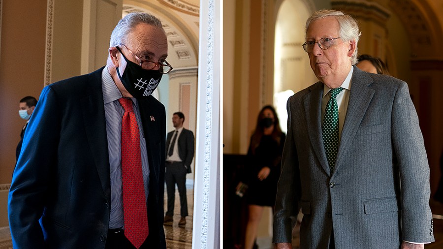 Majority Leader Charles Schumer (D-N.Y.) and Minority Leader Mitch McConnell (R-Ky.)