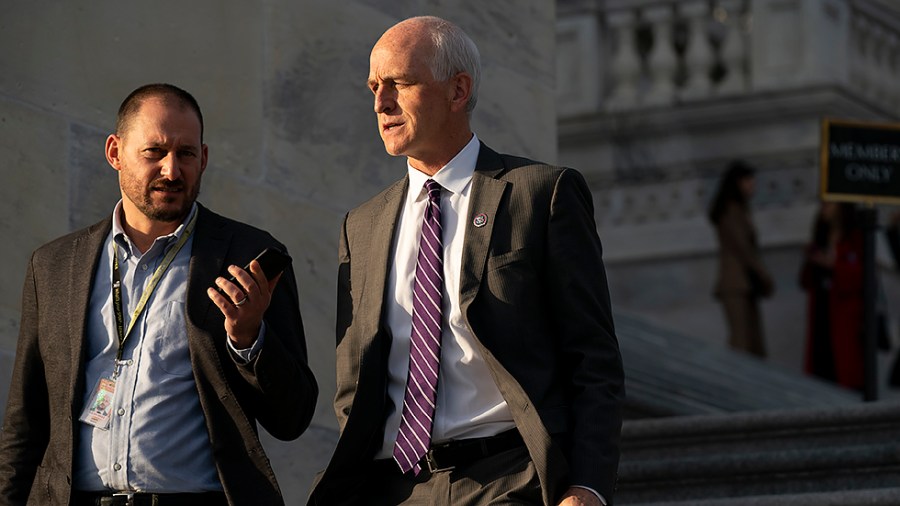 Rep. Adam Smith (D-Wash.) leaves the House Chamber following a series of votes regarding veterans on Tuesday, November 16, 2021.