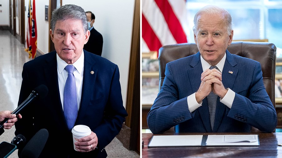 Sen. Joe Manchin (D-W.Va.) and President Biden