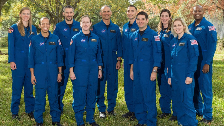 This photo provided by NASA shows its 2021 astronaut candidate class