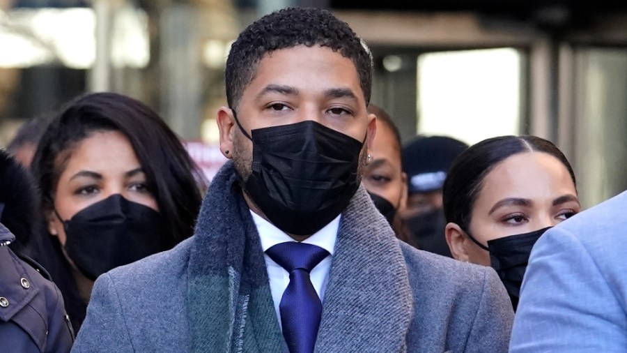 Jussie Smollett departs from the Leighton Criminal Courthouse in Chicago