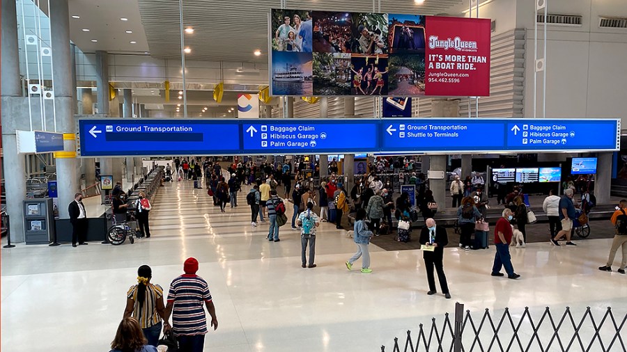 The Baggage claim area for Fort Lauderdale International Airport is seen on Thursday, November 4, 2021 in Fort Lauderdale, Fla.